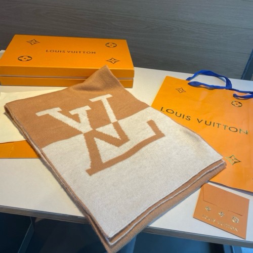 Louis Vuitton Scarves Men Womens Fashion Scarf with Original Box   