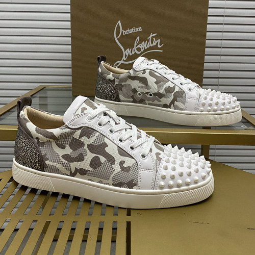 Christian Louboutin Mens Shoes Sneakers Luxury Brand Red Bottom Design Sports Footwears with Original Box