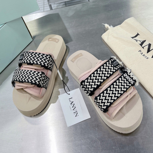 Lanvin Womens Mens Shoes Slippers Fashion Type Luxury Brand SUICOKE X LANVIN CURB with Original Box Whatsapp 