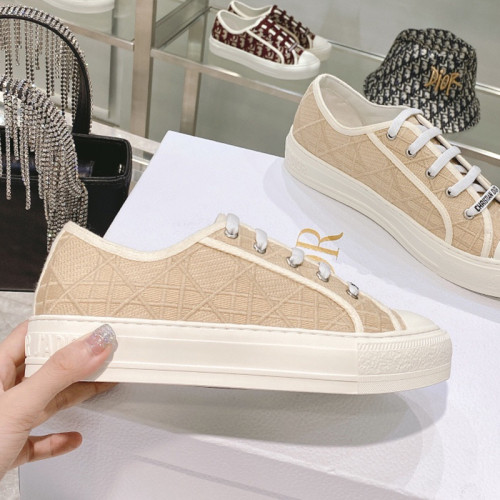 Dior Womens Shoes Fashion Sneakers WALK'N'DIOR SNEAKER Cotton Canvas Luxury Brand with Original Box Whatsapp 