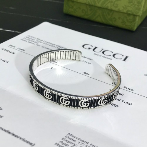 Gucci Luxury Men Womens Bracelet with Original Box Bracelet with Double G in silver ‎551903 J8400 0811