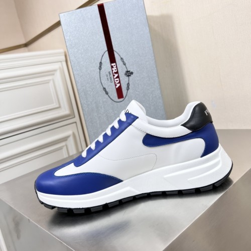 Prada Mens Shoes Casual Luxury Brand Breathable Sneakers with Original Box