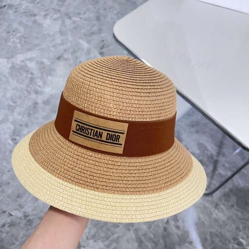 Dior Womens Bucket Hat Straw Hat Luxury Brand Design Dior Cap with Original Box  