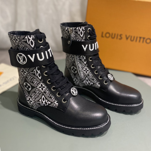 Louis Vuitton Women Shoes Boots Luxury Brand TERRITORY FLAT RANGER with Original Box 1A9HAI