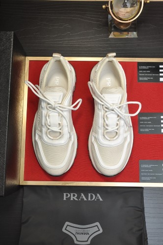 Prada Mens Shoes Casual Luxury Brand Breathable Sneakers with Original Box