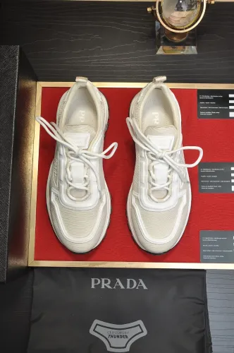 Prada Mens Shoes Casual Luxury Brand Breathable Sneakers with Original Box