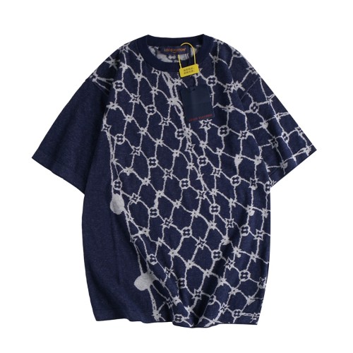 Louis Vuitton Luxury Brand Men Womens Short Sleeve T-Shirt Cotton Short-Sleeved Crewneck 1AFQQR   