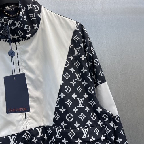 Louis Vuitton Men Womens Jackets Luxury Brand Mens Jackets Monogram Printed Technical Track Top 1AFWJG Top Quality   