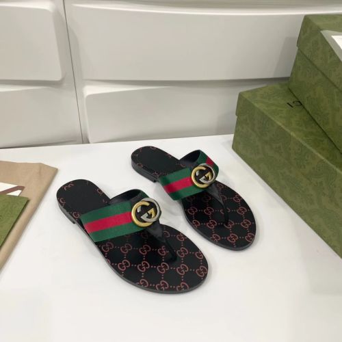 Gucci Womens Mens Shoes Slide Slippers Sandal Summer Design Luxury Brand Women's GG slide sandal with Original Box  