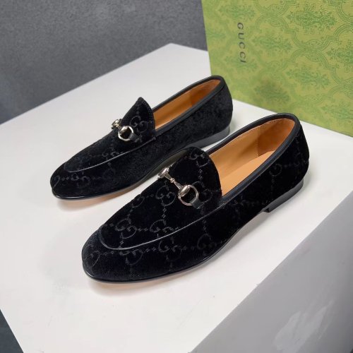 Gucci Mens Shoes Leather Design Luxury Brand Business Dress Shoes for Men with Original Box