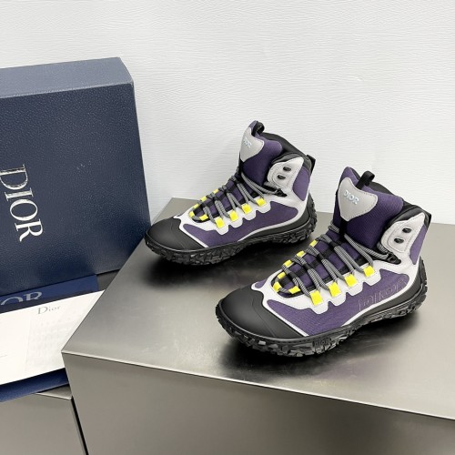 Dior Mens Shoes Sneakers Luxury Brand B28 SNEAKER DIORIZON DERBY SHOE Dior Oblique Jacquard and Rubber with Original Box 3SN277ZJW_H969
