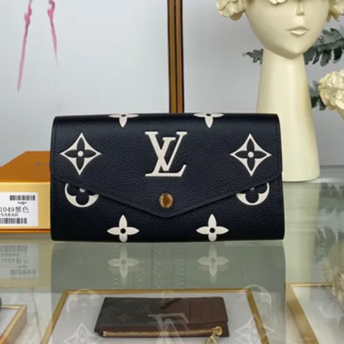 Louis Vuitton Mens Womens Wallets Purse Luxury Brand Designer Sarah Wallet with Original Box M80496