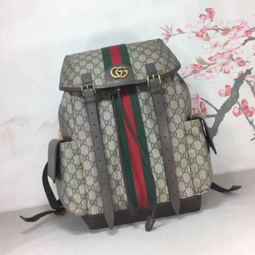 Gucci Womens Bags Backpacks Luxury Brand Gucci GG Supreme Ophidia Medium Backpack With Straps  