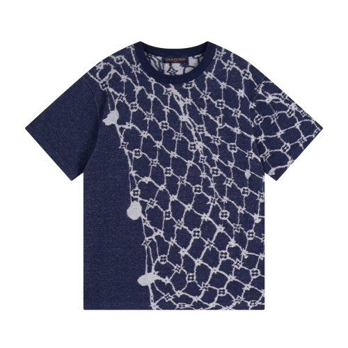 Louis Vuitton Luxury Brand Men Womens Short Sleeve T-Shirt Cotton Cotton Short-Sleeved Crewneck 1AFQQR   