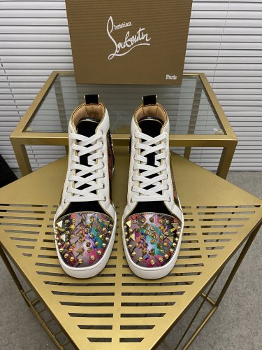 Christian Louboutin Mens Shoes Sneakers Luxury Brand Red Bottom Design Sports Footwears with Original Box