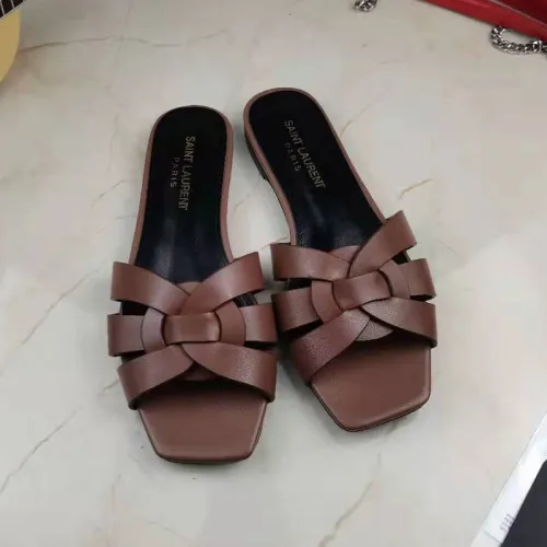 Yves Saint Laurent YSL Women Shoes Sandals Slippers Luxury Brand Genuine Leather Sole Womens Slippers with Original Box whatsapp 