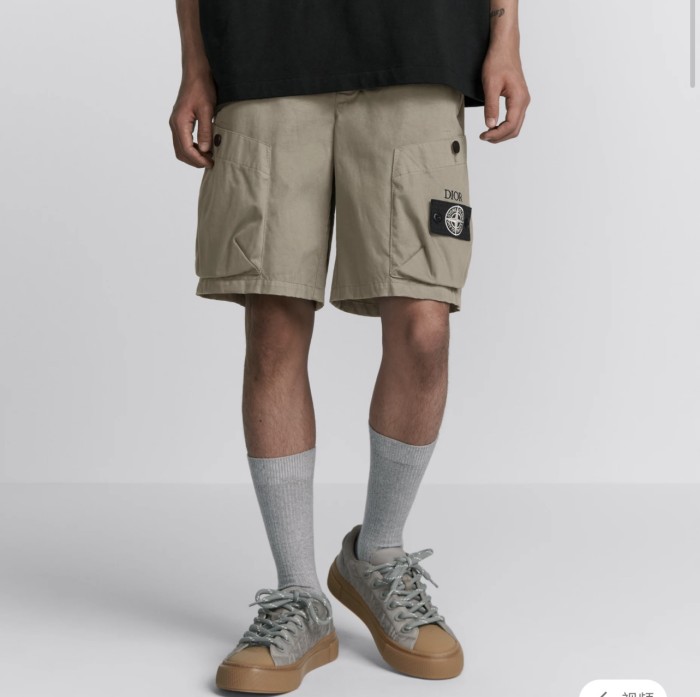 Dior Luxury Brand Women Mens Pant Shorts WDIOR AND STONE ISLAND Bermuda Shorts 493C172A6144_C879   