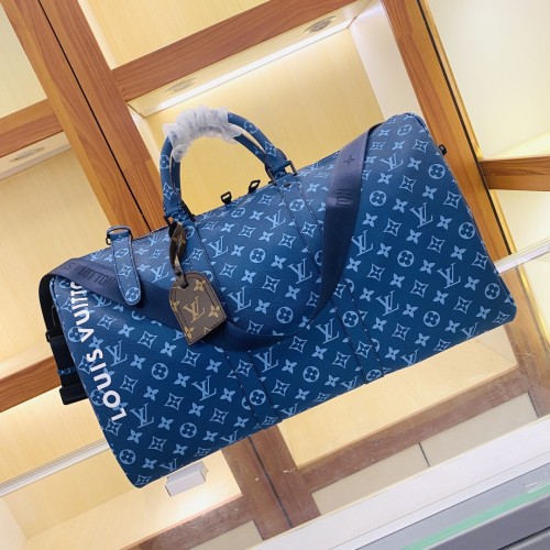 Louis Vuitton Womens and Mens Unisex Bags Luxury Brand LV Keepall Bandoulière 45 Fashion Design Travel Bag