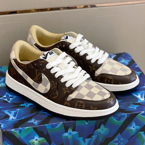 Louis Vuitton NIKE Men Shoes Fashion Sneakers Design Luxury Brand LVXNIKE Air Jordan Sneakers with Original Box