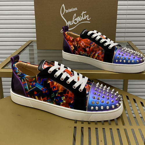 Christian Louboutin Mens Shoes Sneakers Luxury Brand Red Bottom Design Sports Footwears with Original Box