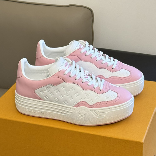 Louis Vuitton Womens Shoes Sneakers Lace-Up Luxury Brand Fashion LV Groovy Platform Sneaker with Original Box 1ACHH0  