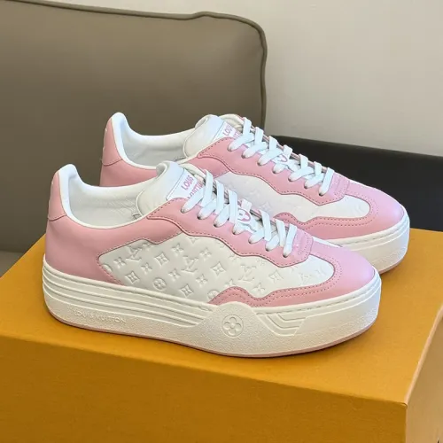Louis Vuitton Womens Shoes Sneakers Lace-Up Luxury Brand Fashion LV Groovy Platform Sneaker with Original Box 1ACHH0  