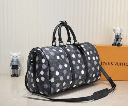 Louis Vuitton Womens and Mens Unisex Bags Luxury Brand LV Keepall Bandoulière 45 Fashion Design Travel Bag  