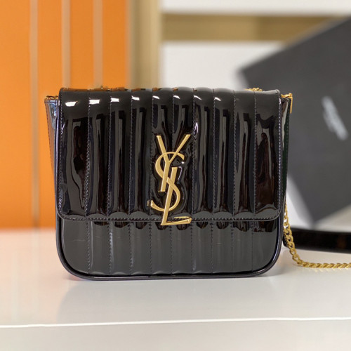 Saint Laurent YSL Womens Bags Designer Luxury Brand Saint Laurent Vicky small in quilted velvet and nappa with Original Box  