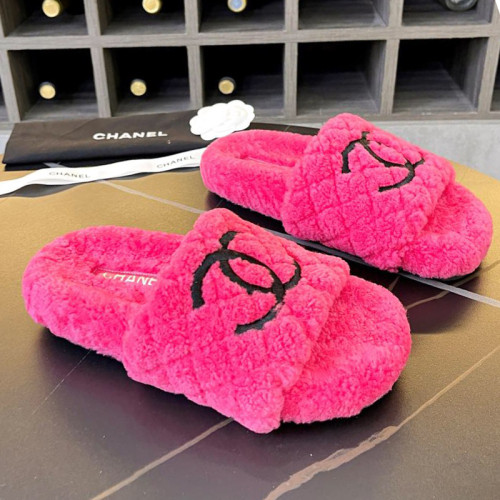 Chanel Womens Shoes Slippers Luxury Brand Winter Plus Velvet Design with Original Box