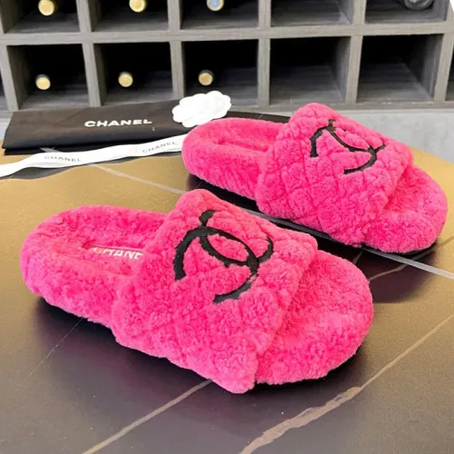 Chanel Womens Shoes Slippers Luxury Brand Winter Plus Velvet Design with Original Box