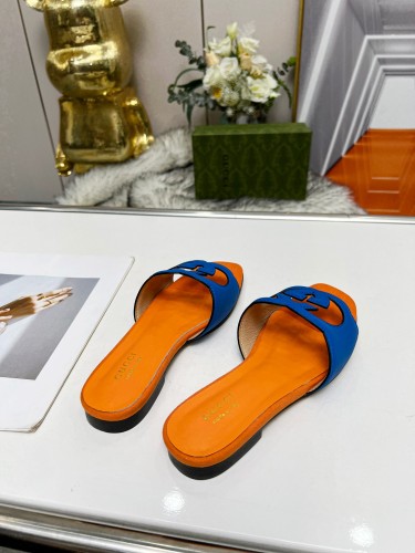Gucci Womens Shoes Slippers Gucci WOMEN'S INTERLOCKING G CUT-OUT SANDAL Luxury Brand with Original Box 694451 US000 2535  
