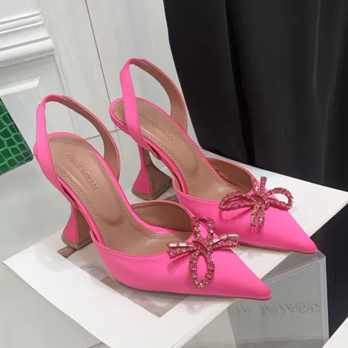 Amina Muaddi Womens Shoes Sandals Slippers Luxury Brand Fashion Pumps for Women with Original Box 9cm Heel