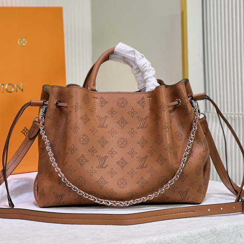 Louis Vuitton Womens Shoulder Bags Handbags Luxury Brand BELLA TOTE M59203 Mahina perforated calfskin Fashion Design