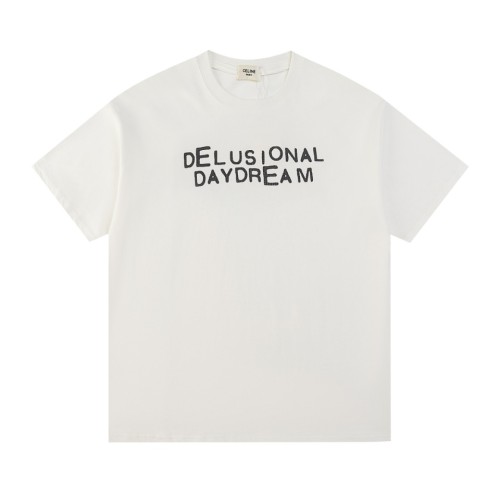 Celine Luxury Brand Women Mens Short Sleeve T-Shirt   
