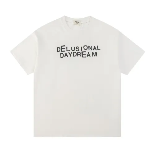 Celine Luxury Brand Women Mens Short Sleeve T-Shirt   