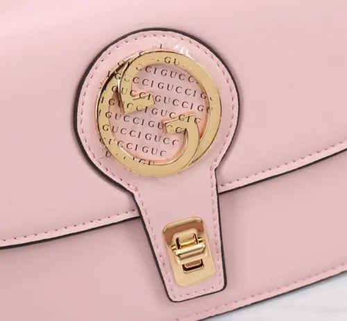 Gucci Womens Bags Shoulder Messenger Bag Luxury Brand Gucci Blondie top-handle bag in pink leather with Original Box  
