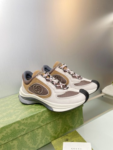 Gucci Mens Shoes Boots Luxury Brand Fashion Men's Gucci Run sneaker in light grey suede with Original Box Whatsapp 