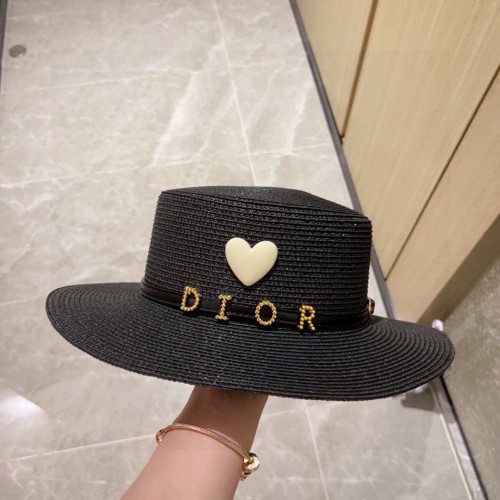Dior Womens Straw Hat Luxury Brand Design Dior Cap with Original Box  