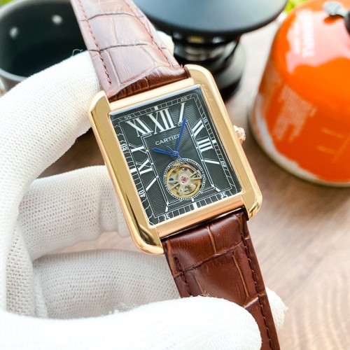 Cartier Mens Watch Luxury Brand Design Fashion Type with Original Box