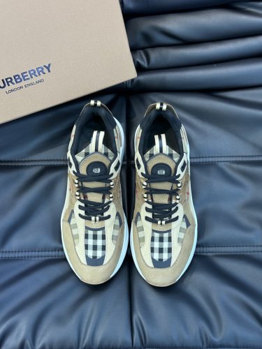 Burberry Men Shoes Fashion Sneakers Luxury Brand Vintage Cotton Sneaker with Original Box Whatsapp 
