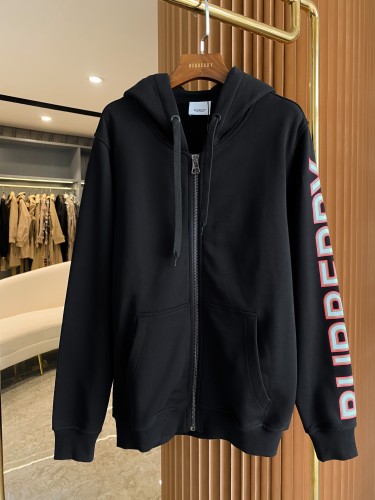 Burberry Womens Mens Coat Sweatshirt Luxury Brand Mens Zip Hoodie   