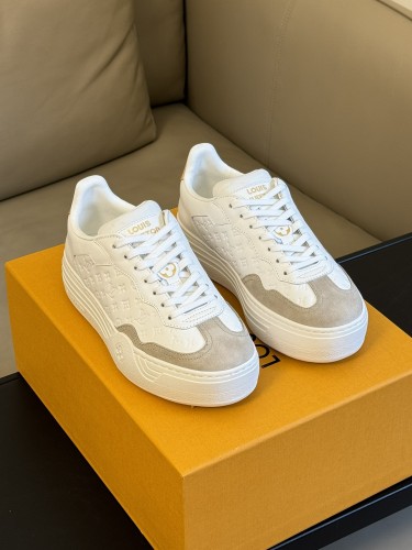 Louis Vuitton Womens Shoes Sneakers Lace-Up Luxury Brand Fashion LV Groovy Platform Sneaker with Original Box 1ACHH0  