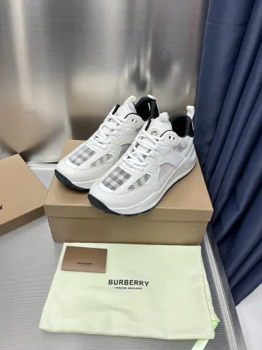 Burberry Men Shoes Fashion Sneakers Luxury Brand Vintage Cotton Sneaker with Original Box