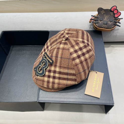 Burberry Womens Cap Beret Hat Luxury Brand with Original Box  