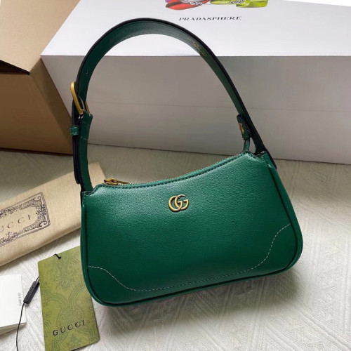 Gucci Womens Bags Crossbody Shoulder Messenger Bags Luxury Brand Aphrodite mini shoulder bag in green leather  