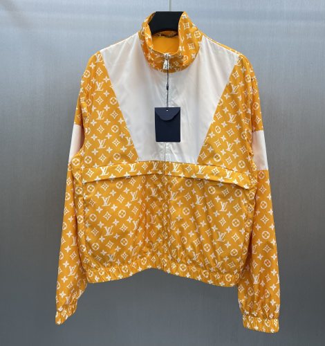 Louis Vuitton Men Womens Jackets Luxury Brand Mens Jackets Monogram Printed Technical Track Top 1AFWJP Top Quality   