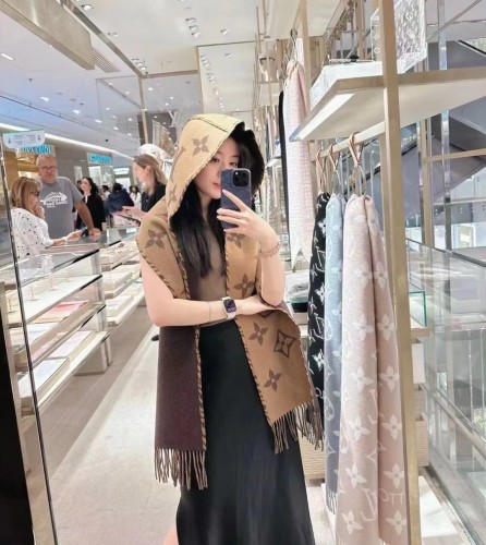 Louis Vuitton Scarves Womens Fashion Scarf Hat with Original Box   