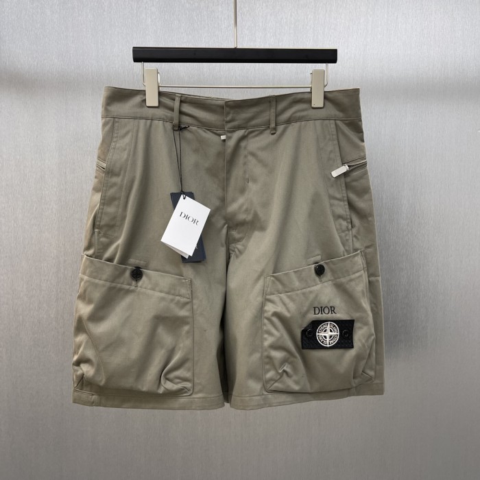 Dior Luxury Brand Women Mens Pant Shorts WDIOR AND STONE ISLAND Bermuda Shorts 493C172A6144_C879   