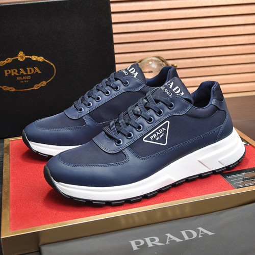 Prada Mens Shoes Casual Luxury Brand Breathable Sneakers with Original Box