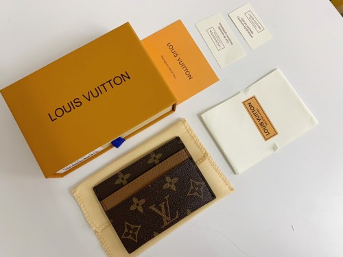 Louis Vuitton Womens Mens Bags Card Holder Luxury Brand M62170 Double Card Holder with Original Box  